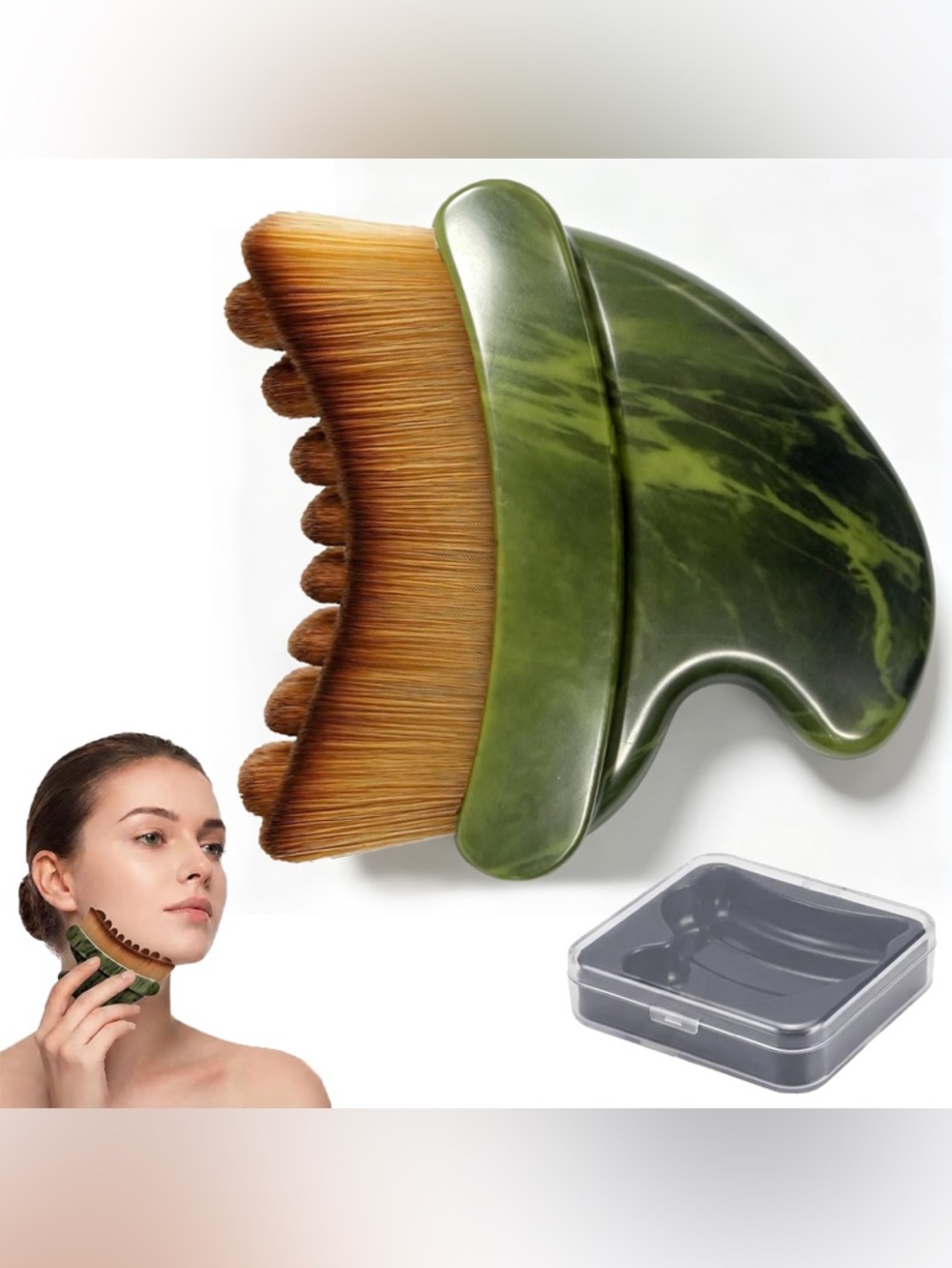 Lymphatic Contour Face Brush, Guasha Tool for Face Sculpting De-Puffing Fatigue